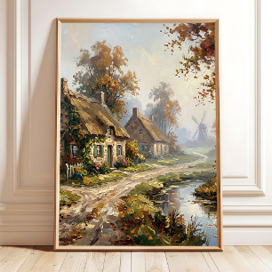 Herbstmorgen-Leinwanddruck Poster