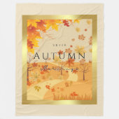 Herbstmorgens Brisanz Fleece Blanket-Cosy Fall (Vorderseite)