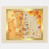 Herbstmorgens Brisanz Fleece Blanket-Cosy Fall (Vorderseite (Horizontal))
