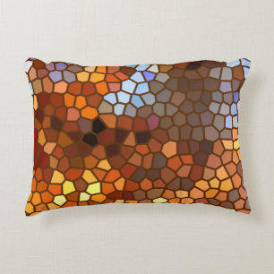 Herbstmosaik Abstrakt Akzent Pillow Zierkissen
