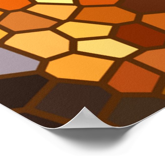 Herbstmosaik Abstrakt Poster (Ecke)