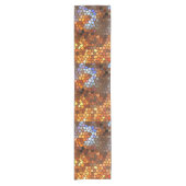 Herbstmosaik Abstrakter Kurzer Tischläufer (Vorderseite)