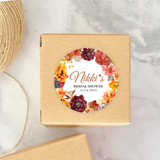 Herbstmotiv Gefälligkeitsaufkleber Runder Aufkleber