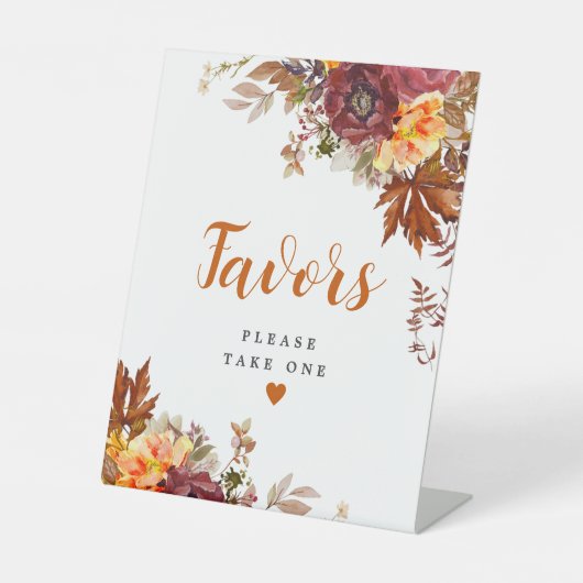 Herbstmotive für Pedestal-Zeichen Sockelschild (Vorderseite)