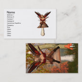 Herbstmühle auf einem Hocker Visitenkarte (Vorne/Hinten)