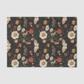 Herbstmuschel und Blume fallen Seidenpapier (Vorderseite)