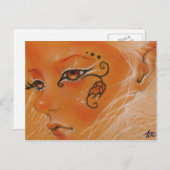 Herbstmuschelgesicht Postkarte (Vorne/Hinten)