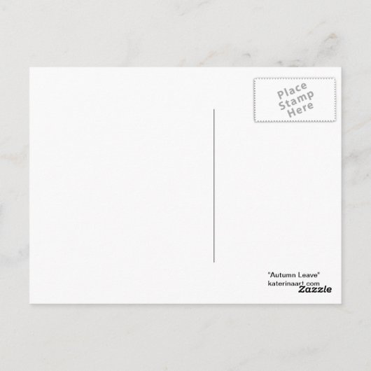 Herbstmuschelgesicht Postkarte (Rückseite)