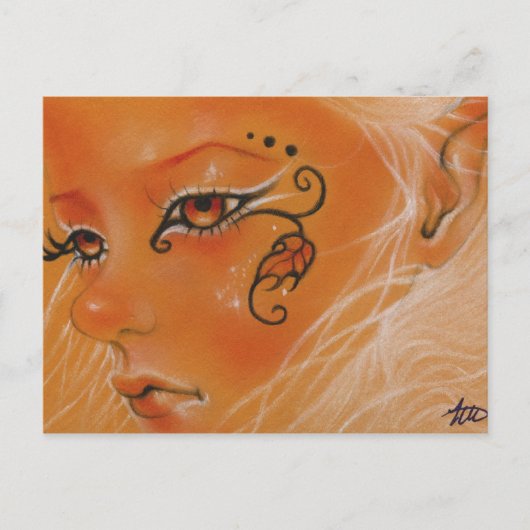 Herbstmuschelgesicht Postkarte (Vorderseite)