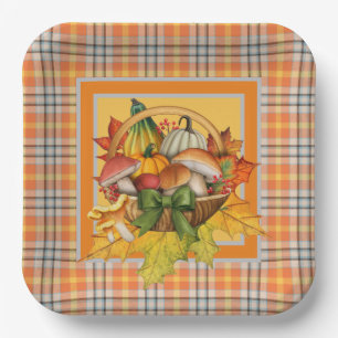 Herbstmuscheln Pappteller