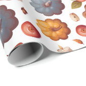 Herbstmuscheln - Pumpkins, Apfelkuchen, Pilze Geschenkpapier (Rolleneckpunkt)