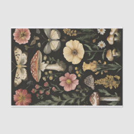 Herbstmuscheln und Blume fallen fallen Seidenpapier