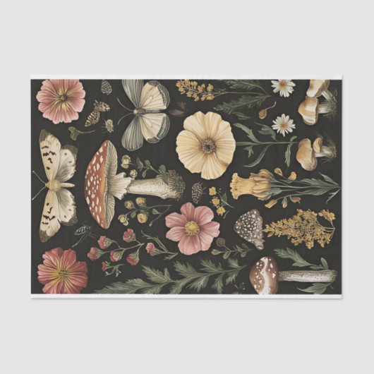 Herbstmuscheln und Blume fallen fallen Seidenpapier (Vorderseite)