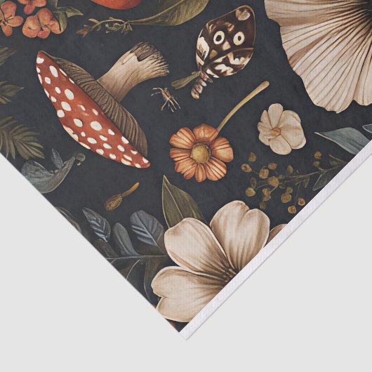 Herbstmuscheln und Blume fallen fallen Seidenpapier (Ausschnitt)