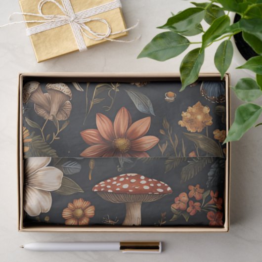 Herbstmuscheln und Blume fallen fallen Seidenpapier (Geschenk)