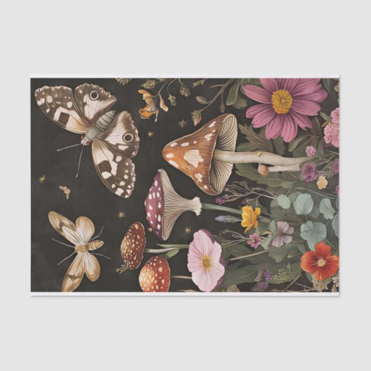 Herbstmuscheln und Blume fallen fallen Seidenpapier (Vorderseite)