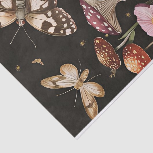 Herbstmuscheln und Blume fallen fallen Seidenpapier (Ausschnitt)