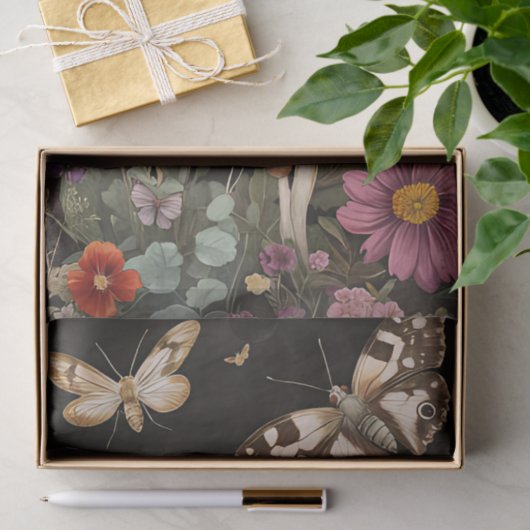 Herbstmuscheln und Blume fallen fallen Seidenpapier (Geschenk)