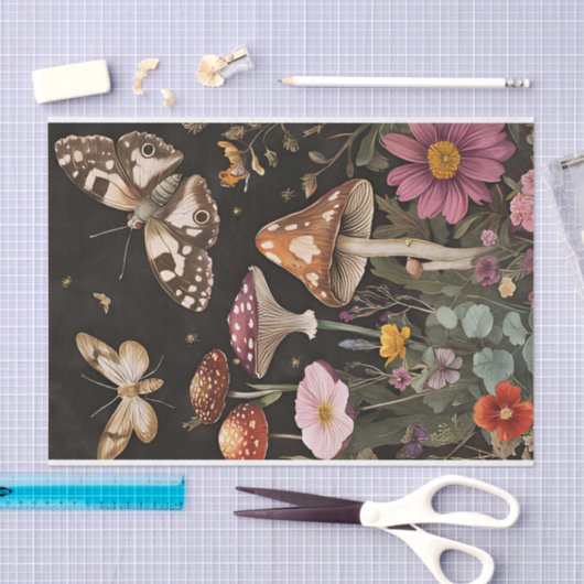 Herbstmuscheln und Blume fallen fallen Seidenpapier (Handwerk)