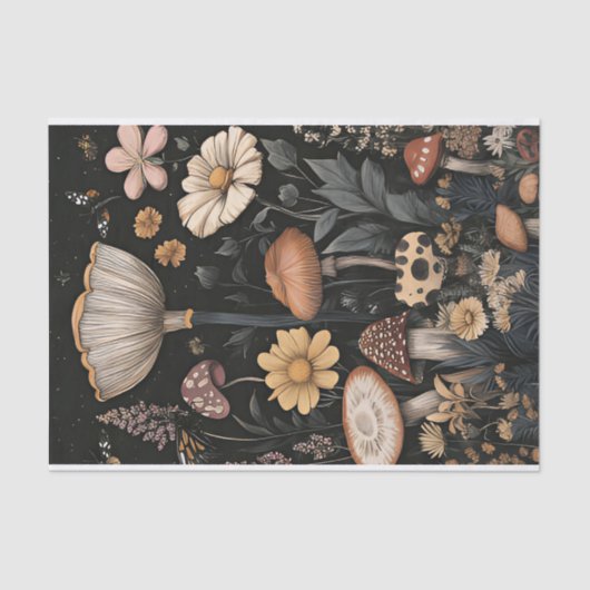 Herbstmuscheln und Blume fallen fallen Seidenpapier (Vorderseite)