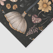 Herbstmuscheln und Blume fallen fallen Seidenpapier (Ausschnitt)