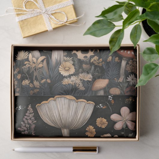 Herbstmuscheln und Blume fallen fallen Seidenpapier (Geschenk)