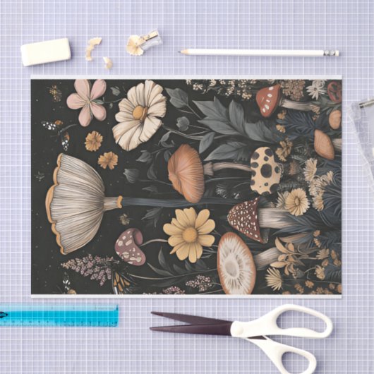 Herbstmuscheln und Blume fallen fallen Seidenpapier (Handwerk)