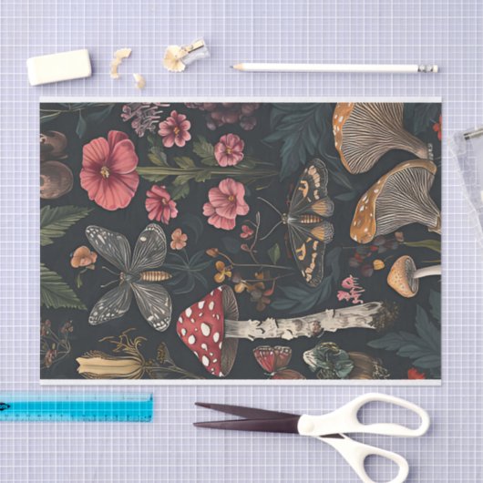 Herbstmuscheln und Blume fallen fallen Seidenpapier (Handwerk)