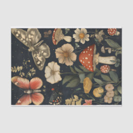 Herbstmuscheln und Blume fallen fallen Seidenpapier