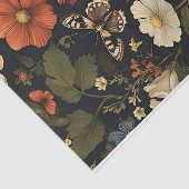 Herbstmuscheln und Blume fallen fallen Seidenpapier (Ausschnitt)