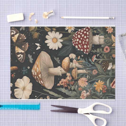 Herbstmuscheln und Blume fallen fallen Seidenpapier (Handwerk)