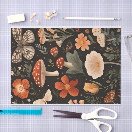 Herbstmuscheln und Blume fallen fallen Seidenpapier (Handwerk)