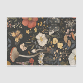 Herbstmuscheln und Blume fallen fallen Seidenpapier