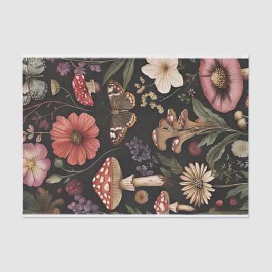 Herbstmuscheln und Blume fallen fallen Seidenpapier (Vorderseite)