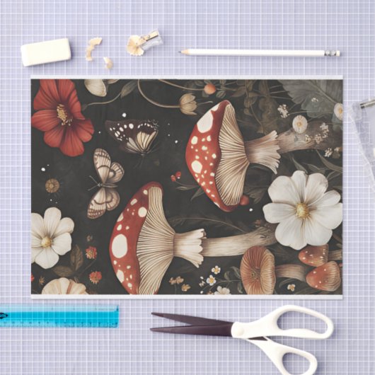 Herbstmuscheln und Blume fallen fallen Seidenpapier (Handwerk)