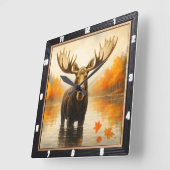 Herbstmuschelsee Quadratische Wanduhr (Winkel)
