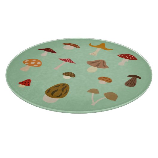 Herbstmushroom Round Cutting Board Schneidebrett (Ecke)
