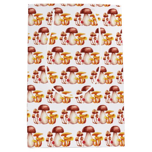 Herbstmushroom Wonderland Geschenktasche Mittlere Geschenktüte (Vorderseite)