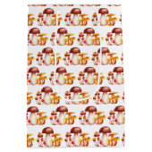 Herbstmushroom Wonderland Geschenktasche Mittlere Geschenktüte (Rückseite)