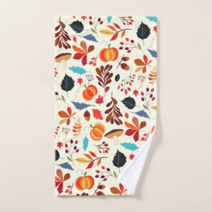 Herbstmuster Badehandtuch Set