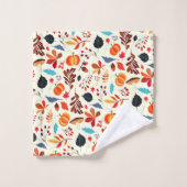 Herbstmuster Badehandtuch Set (Waschlappen)