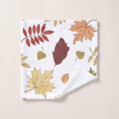 Herbstmuster Badhandtuch Set (Waschlappen)