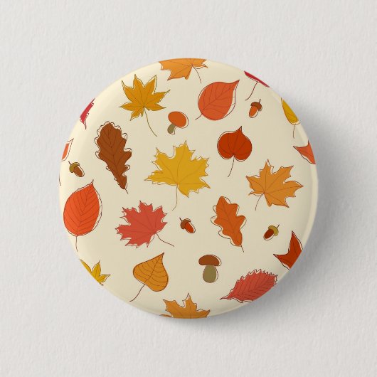 Herbstmuster Button (Vorderseite)