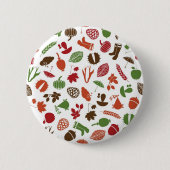 Herbstmuster Button (Vorderseite)