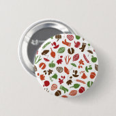 Herbstmuster Button (Vorne & Hinten)