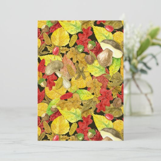 Herbstmuster der Wasserfarbe (Stehend Vorderseite)