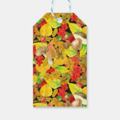 Herbstmuster der Wasserfarbe Geschenkanhänger (Rückseite)