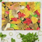 Herbstmuster der Wasserfarbe Geschirrtuch (Gefaltet)