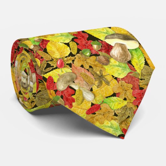 Herbstmuster der Wasserfarbe Krawatte (Gerollt)