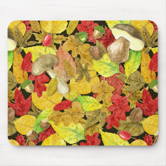 Herbstmuster der Wasserfarbe Mousepad (Vorne)